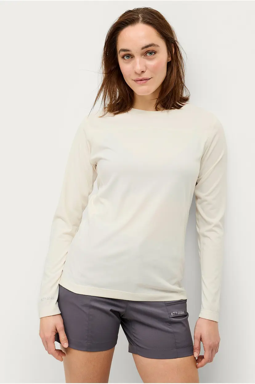 Áhkká Trekkingtopp Trekking LS Tee - Natur