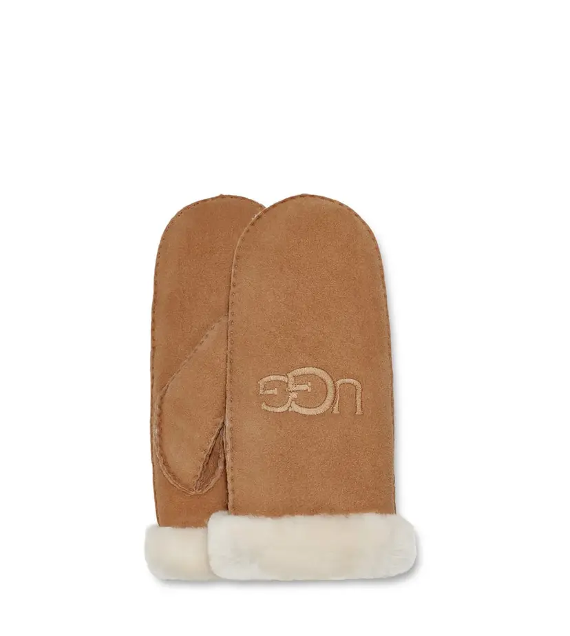 UGG Shearling UGG Embroider Mitten Chestnut - L/XL