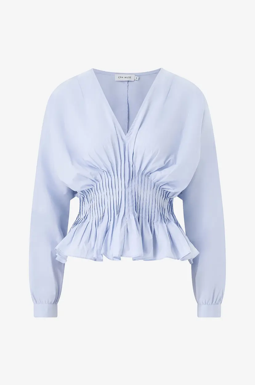 Copenhagen Muse Bluse Cmpoplin-Blouse - Blå