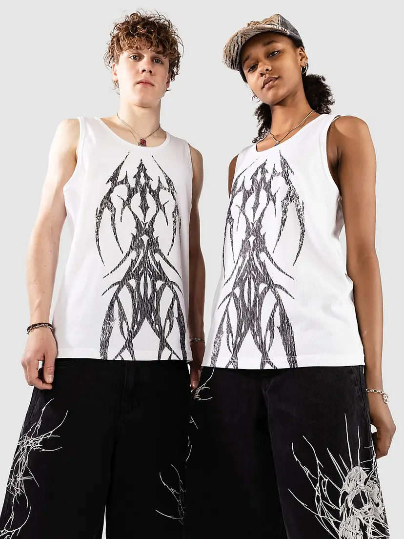 Vitriol Vitriol Fruit Bat Ribbed Singlet hvit