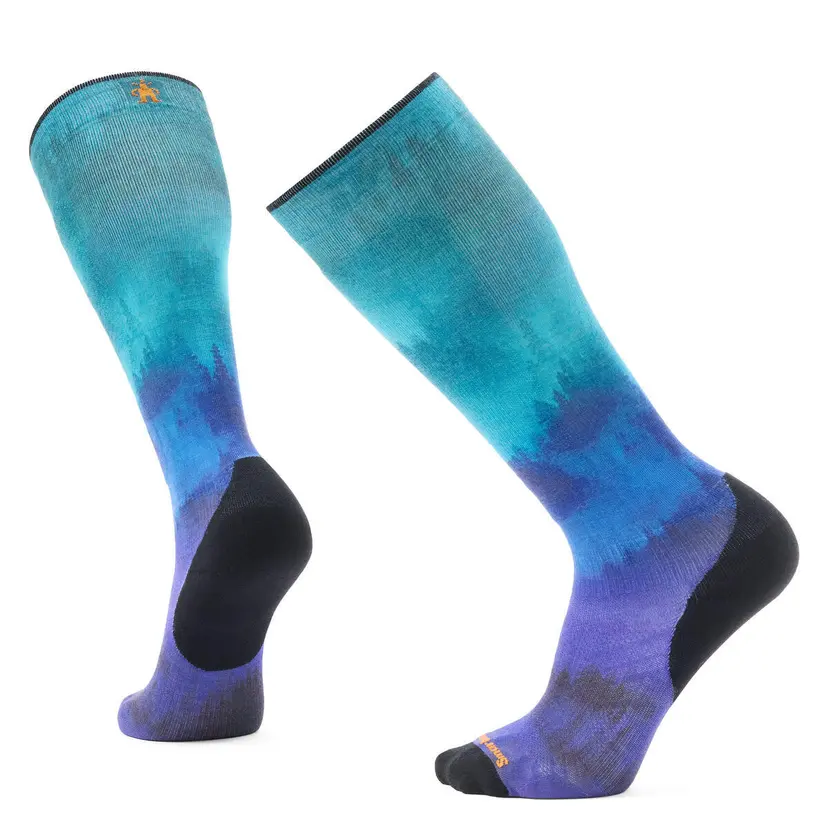 Smartwool Smartwool Men's Ski Targeted Cushion Compression Print Otc Socks Black