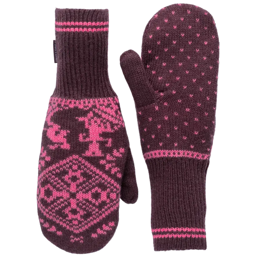 Kari Traa Kari Traa Women's Saga Knit Mittens Cocoa Powder