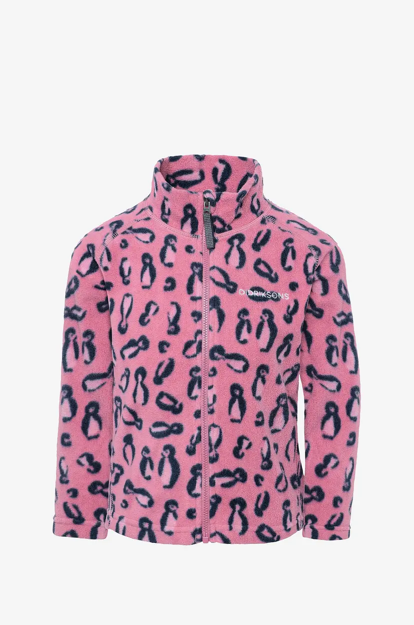 Didriksons Fleecejakke Monte Printed Kids' Full-zip - Rosa