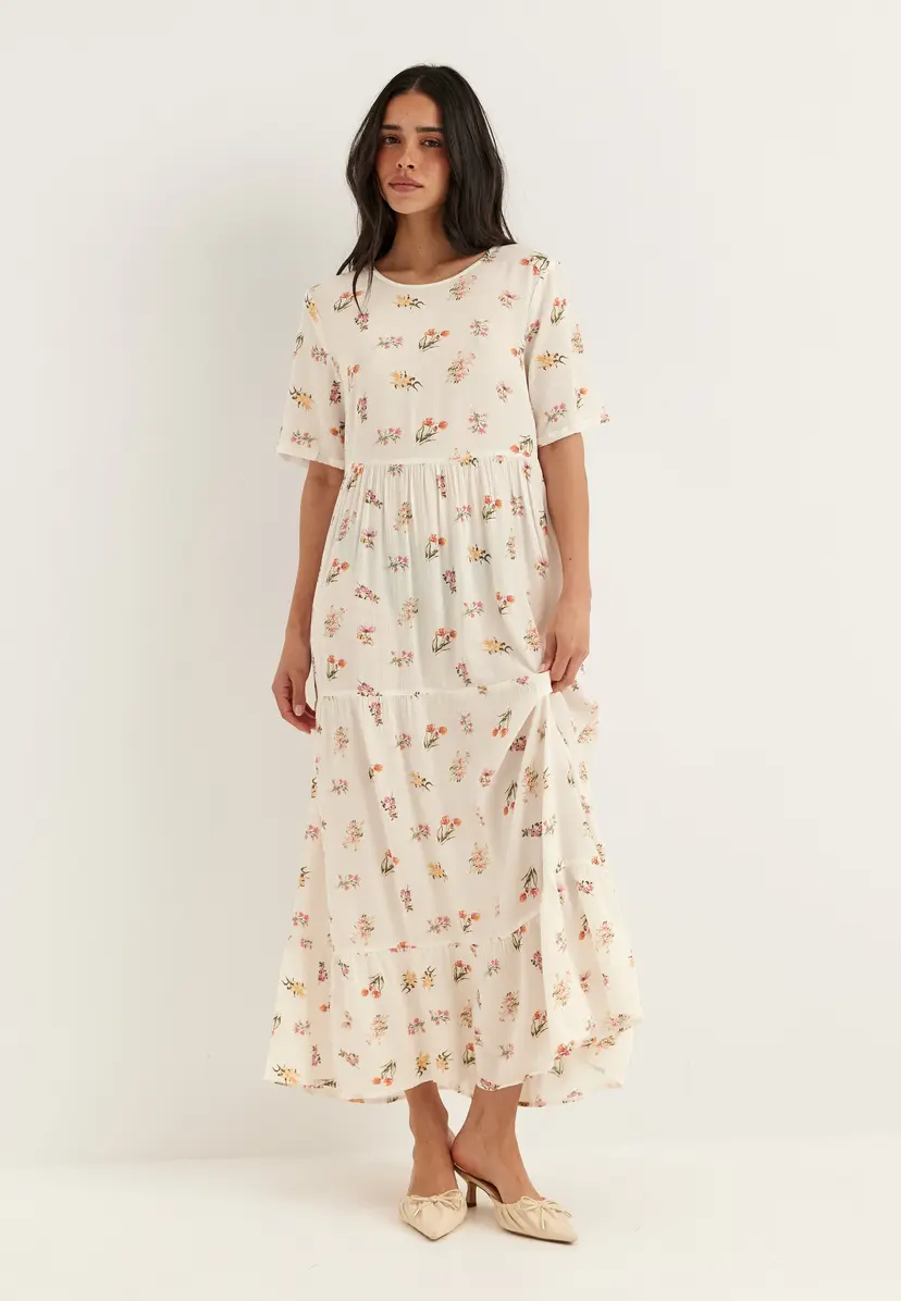 Pieces Pcevie Ss Ankle Dress Wvn Noos