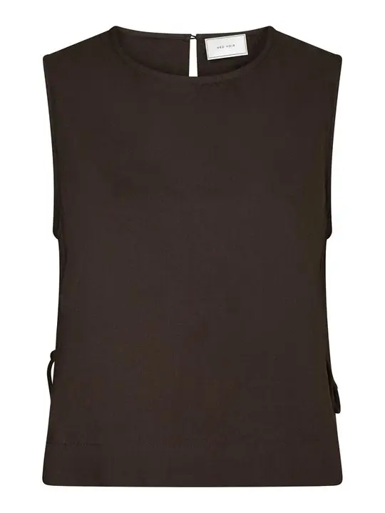 Neo Noir Neo Noir - Svetlana Linen Top - Dark Brown