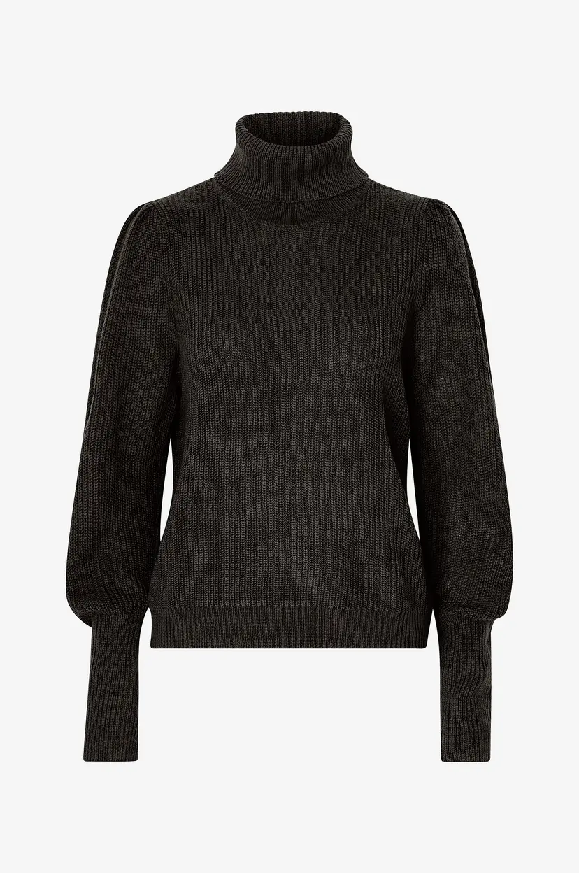 Vila Genser viLou New Rollneck L/S Knit Top - Svart