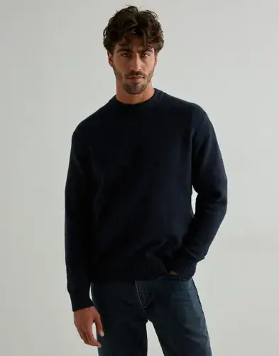 Only & Sons Only & Sons Onsjames Rlx Crew Knit Noos Strikkegensere Blå