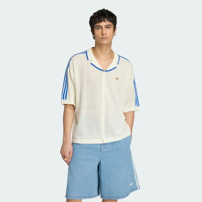 Adidas KNITTED RESORT SKJORTE