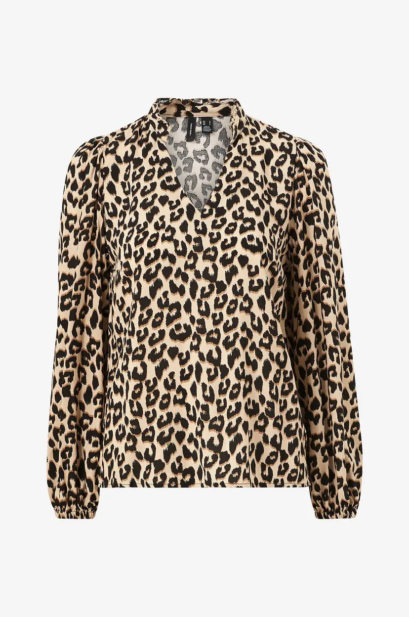 Vero Moda Bluse vmEasy Volume LS Top R1 Wvn GA - Beige