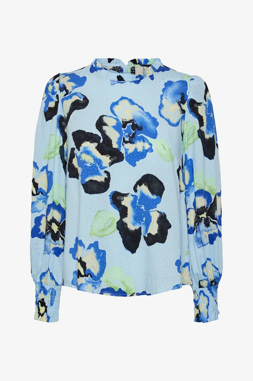 Y.A.S Bluse yasWaco LS Top S - Blå