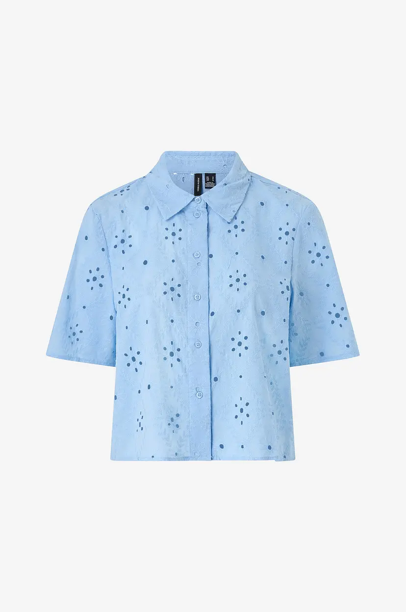 Vero Moda Skjorte vmEliza Short 2/4 Sleeve Wvn - Blå