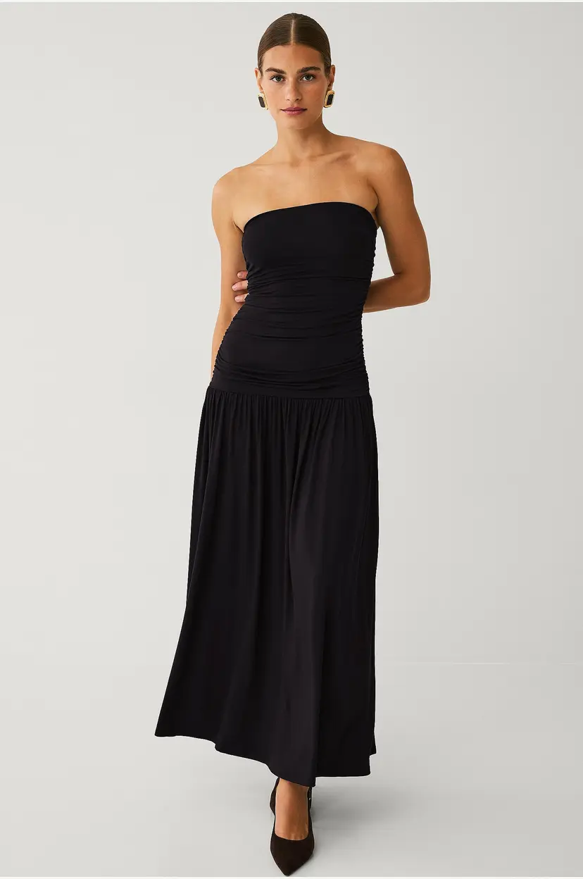 Gina Tricot Maxikjole Dropped Waist - Svart