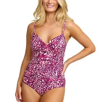 Damella Damella Tara Swimsuit Pattern Rosa Mønster 42 Dame