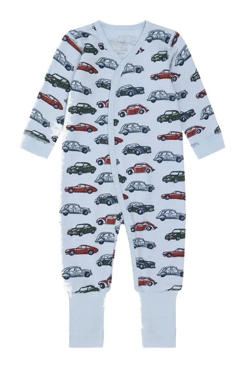 Hust and Claire Hust and Claire Mobi Cars Pysj Merinoull Baby Blue (92 / 2 år)