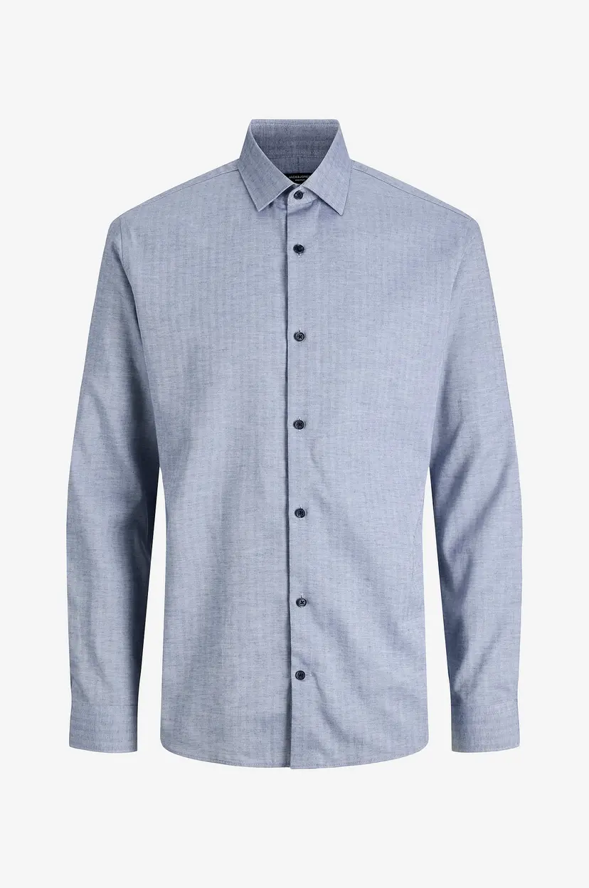 Jack & Jones Plus Skjorte jprBlaparker Melange L/S Shirt BF P - Blå