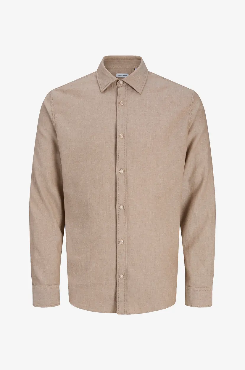 Jack & Jones Skjorte Jjefield Melange Shirt Ls Sn - Grå