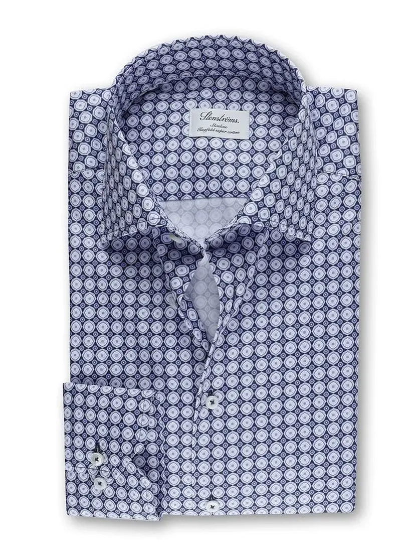 Stenströms Shirt Medallion Patterned Slim Skjorte
