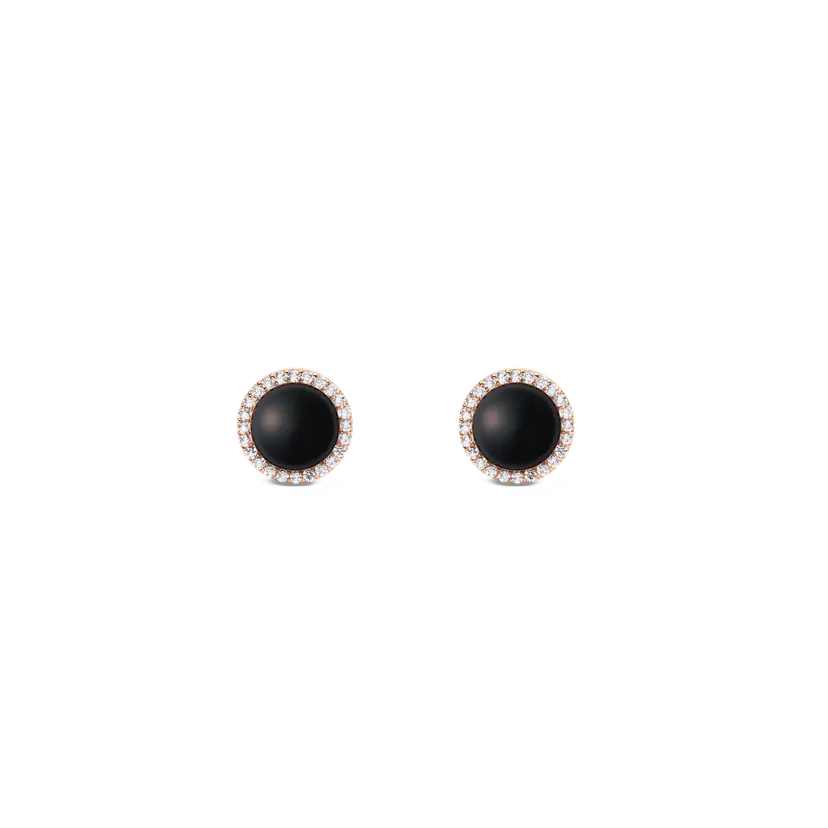 Daniel Wellington Rose Gold Earrings Audrey Black Agathe | DW