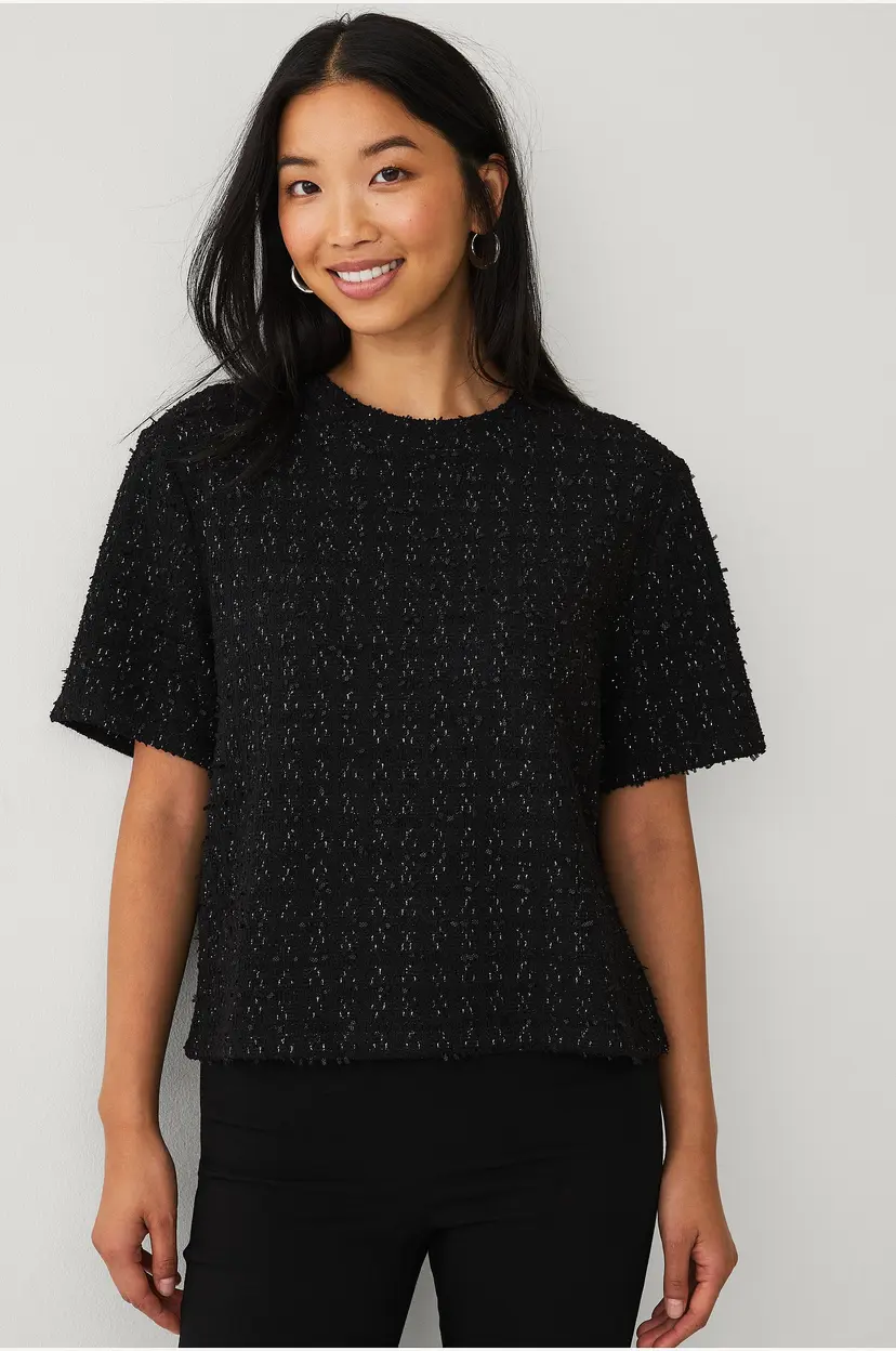 Ellos Collection Topp med korte ermer - Svart