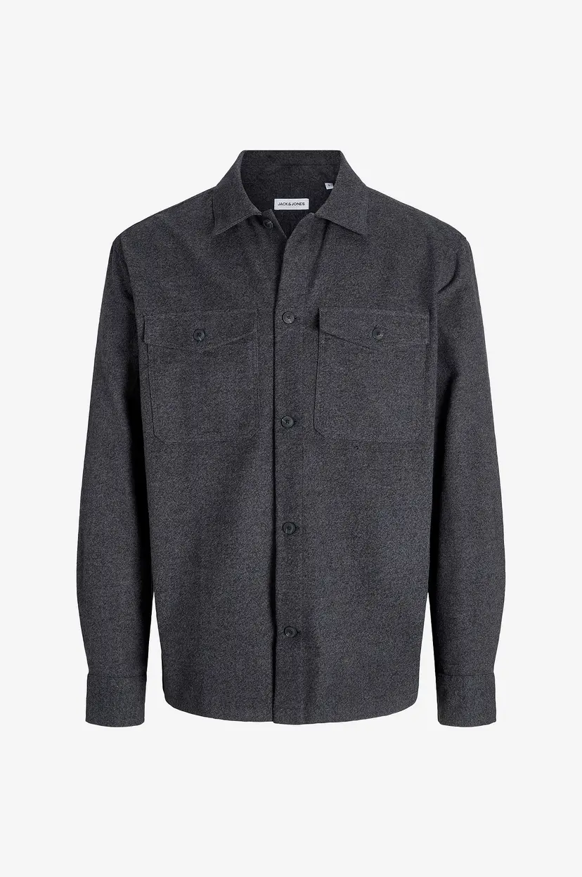 Jack & Jones Overtreksskjorte jjePerfect Melange LS SN - Grå