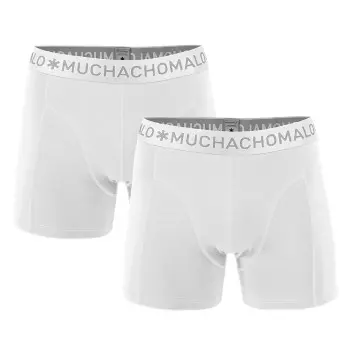 Muchachomalo Muchachomalo 2P Solid Boxer UPP1 Hvit bomull XX-Large Herre