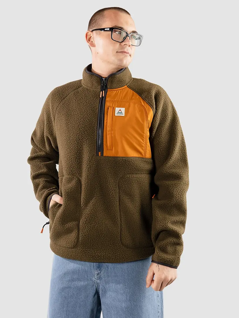 Passenger Passenger Offgrid 2.0 Zip 1/2 Recycled Half-Zip Fleecegenser grønn