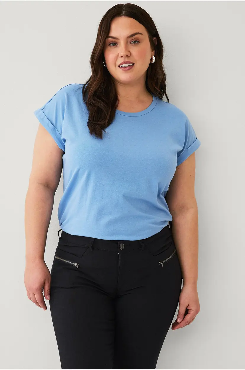 Zizzi Topp T-shirts - Blå