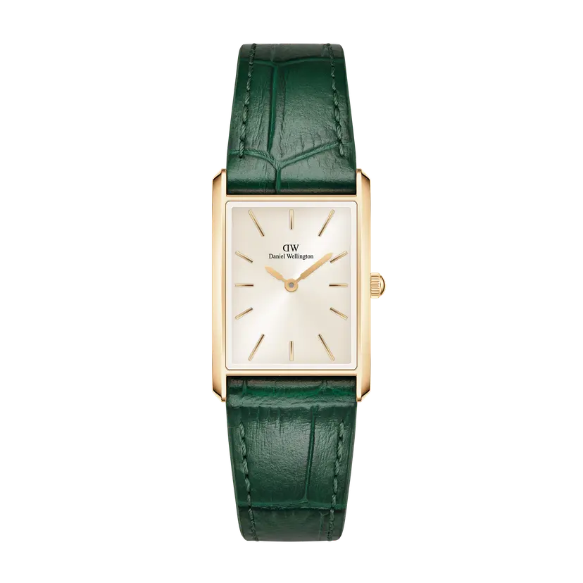 Daniel Wellington Gold 22x32 Watch Bound Crocodile Champagne Sunray | DW