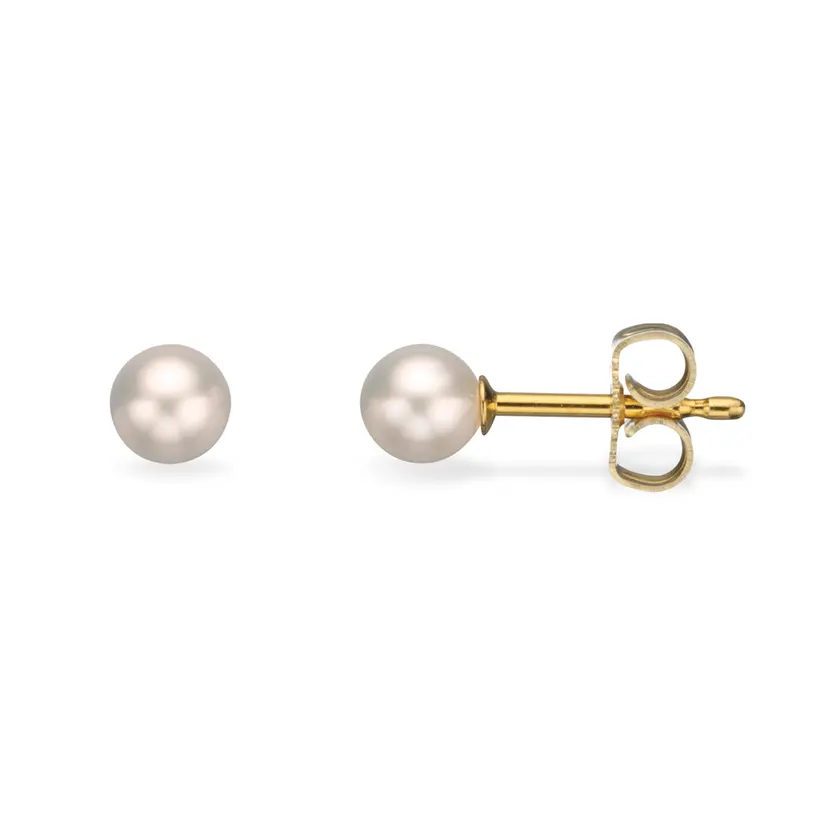 Scrouples Scrouples - 8 karat guld kulturperle ørestikker, 5mm - 1013