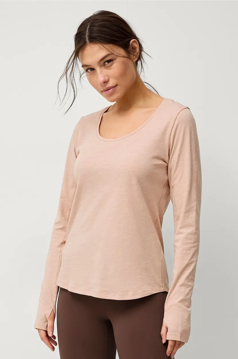 Ellos STUDIO Treningstopp Studio LS Tee Soft - Rosa