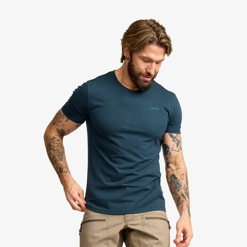 RevolutionRace Easy T-shirt Slim Fit Herre Moonlit Ocean