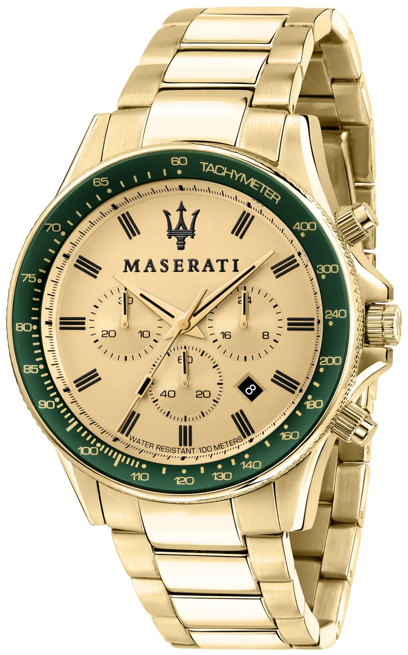 MASERATI Maserati Herreklokke R8873640005 Sfida Gull/Gulltonet stål Ø44 mm