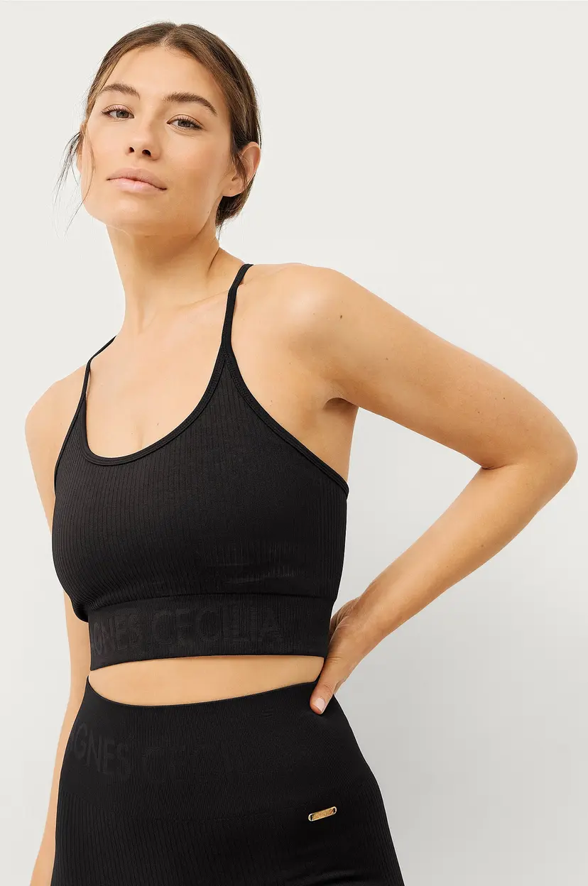 Agnes Cecilia Studio Sports-BH AC Seamless Crossback Bra - Svart