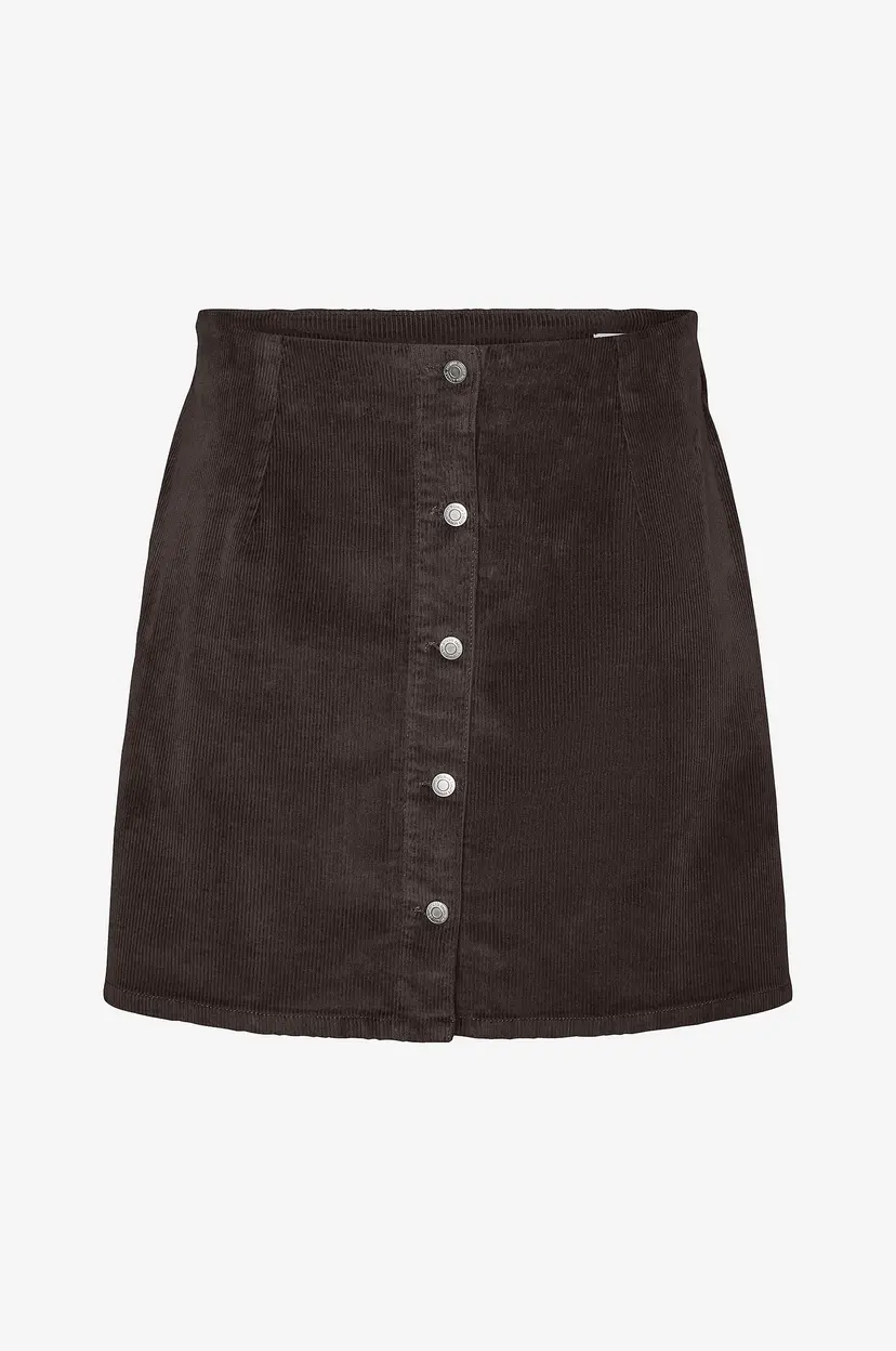 Vero Moda Curve Kordfløyelsskjørt vmcEtta HR Short Cord Skater - Brun