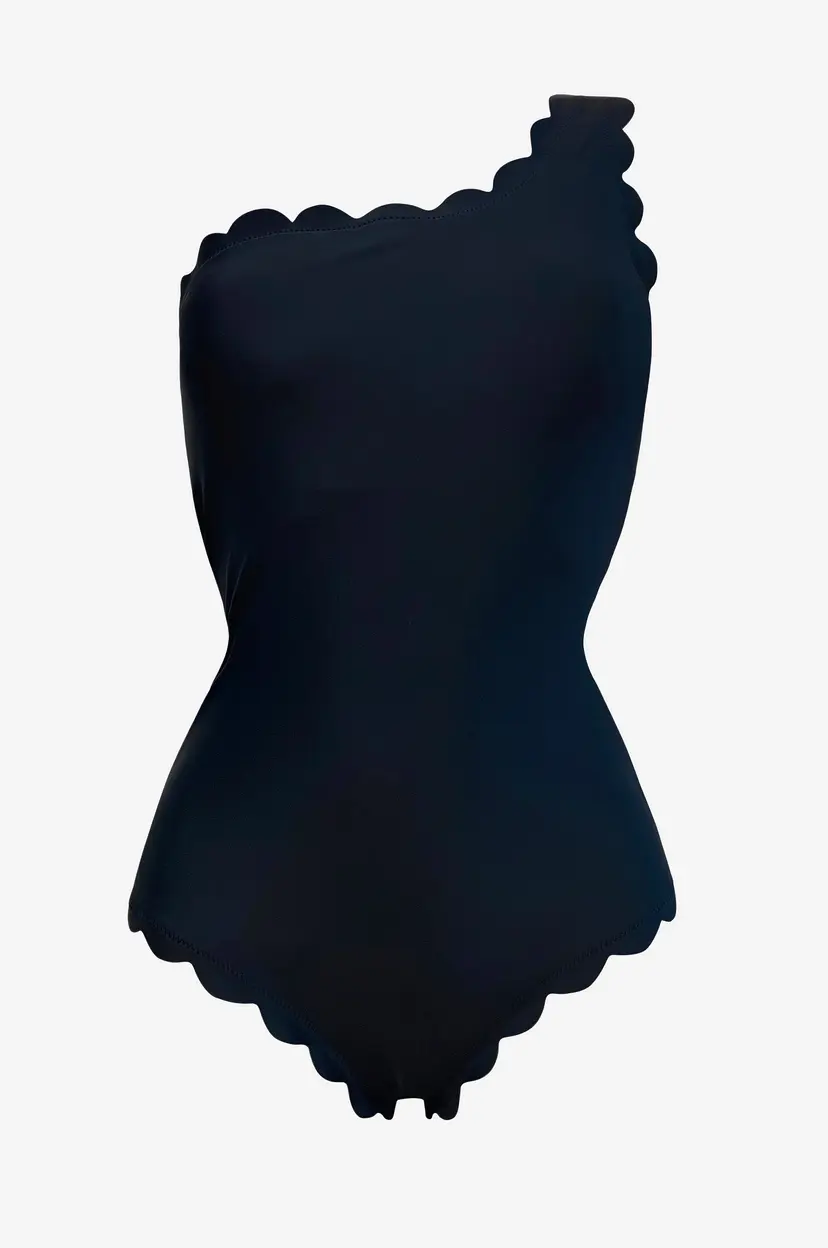 KAANDA Beach life Badedrakt New Venus Scallop Over One Shoulder Onepiece - Svart