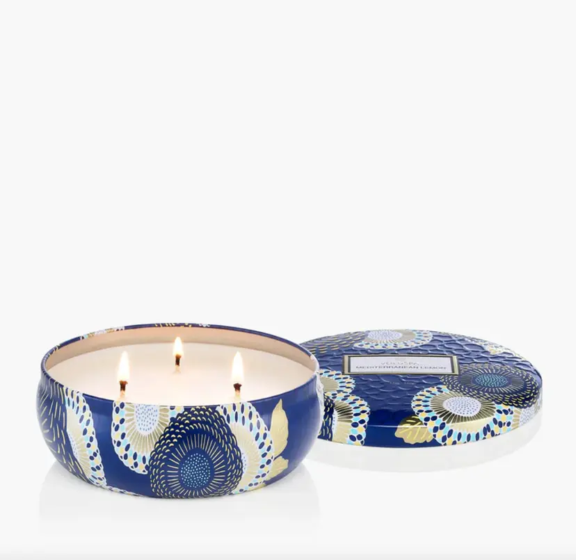 VOLUSPA 3-Wick Tin Candle 340g - Mediterranean Lemon