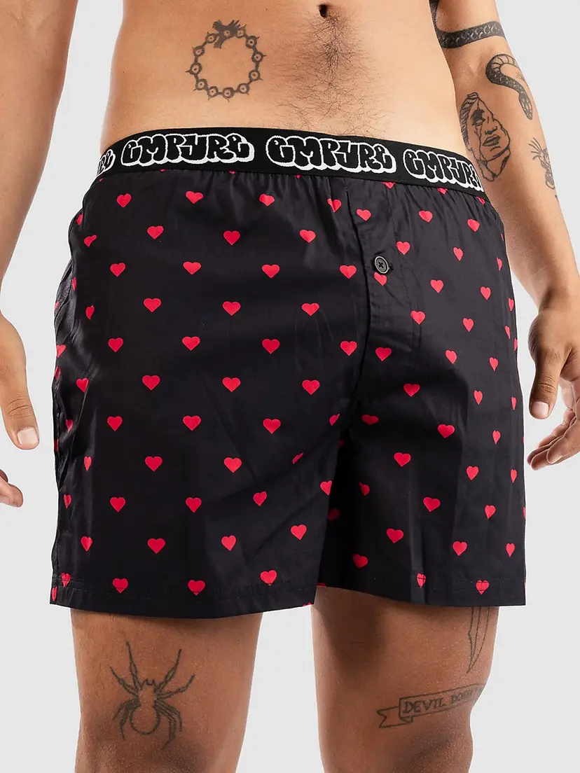 Empyre Empyre Red Hearts Loose Boxer svart
