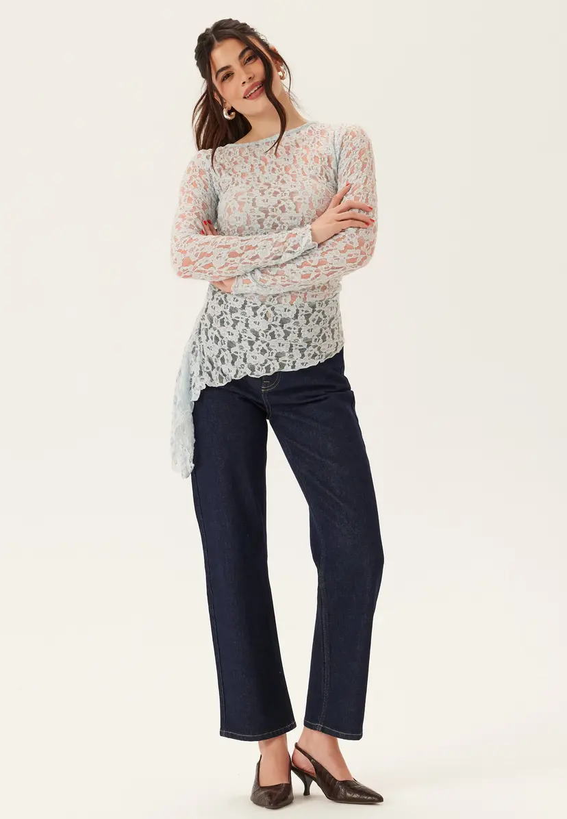 Bubbleroom Asymmetric Lace Top