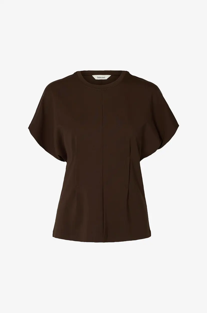 Selected Women Topp Slwera Ss Top - Brun