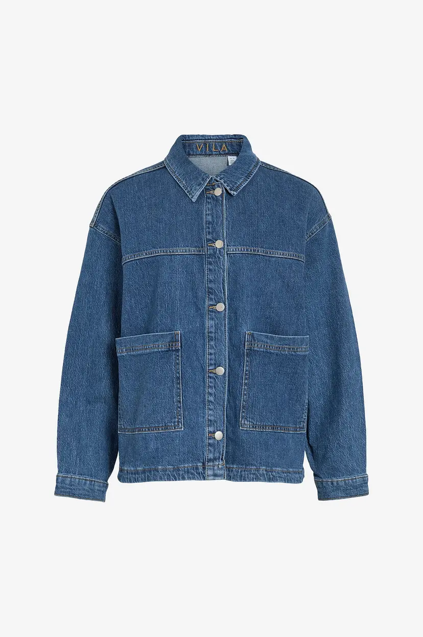 Vila Denim jakke viJaf L/s Denim Jacket - Blå