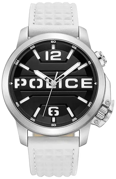 Police Police Herreklokke PEWJD0021704 Automated Sort/Lær Ø44 mm