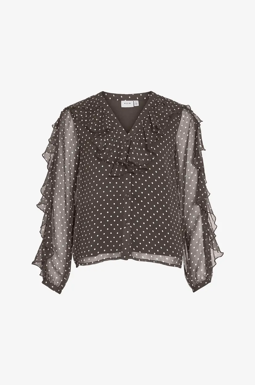 Vila Bluse viHarley L/S Top - Brun