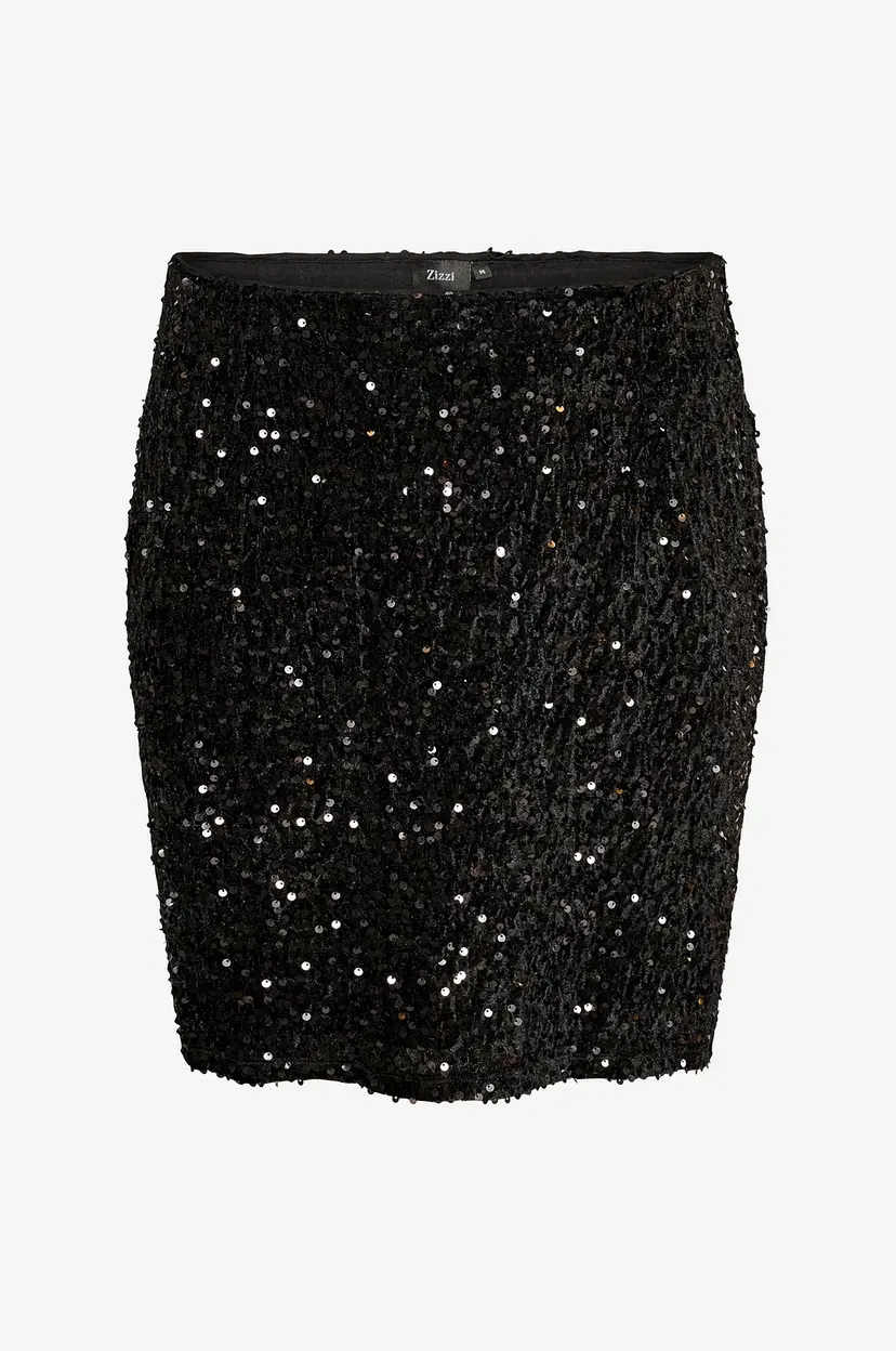 Zizzi Paljettskjørt Mjosefine, Abk Skirt - Svart