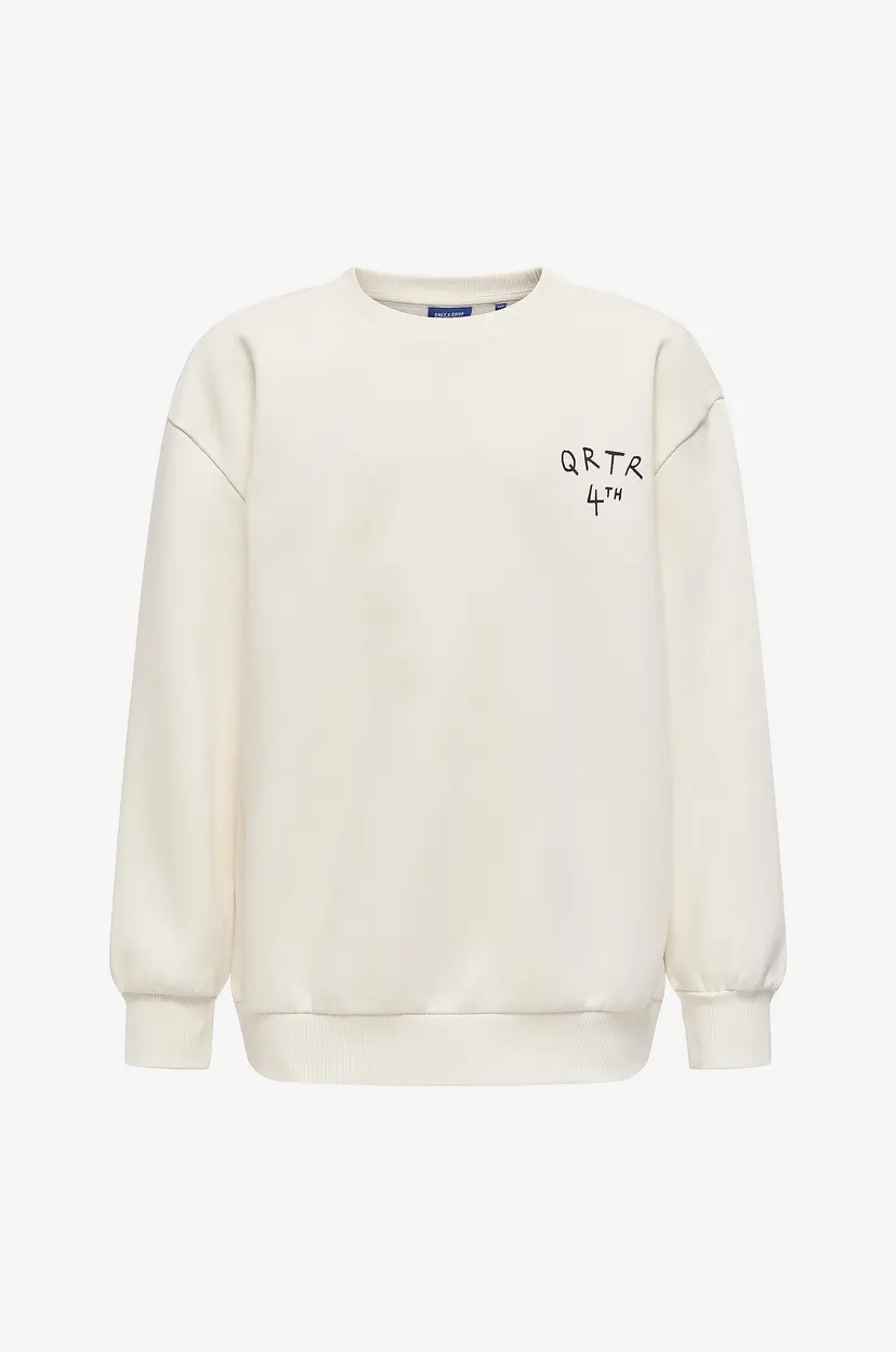 ONLY & SONS JUNIOR Collegegenser osjKyrie Oversize LS Swt - Beige