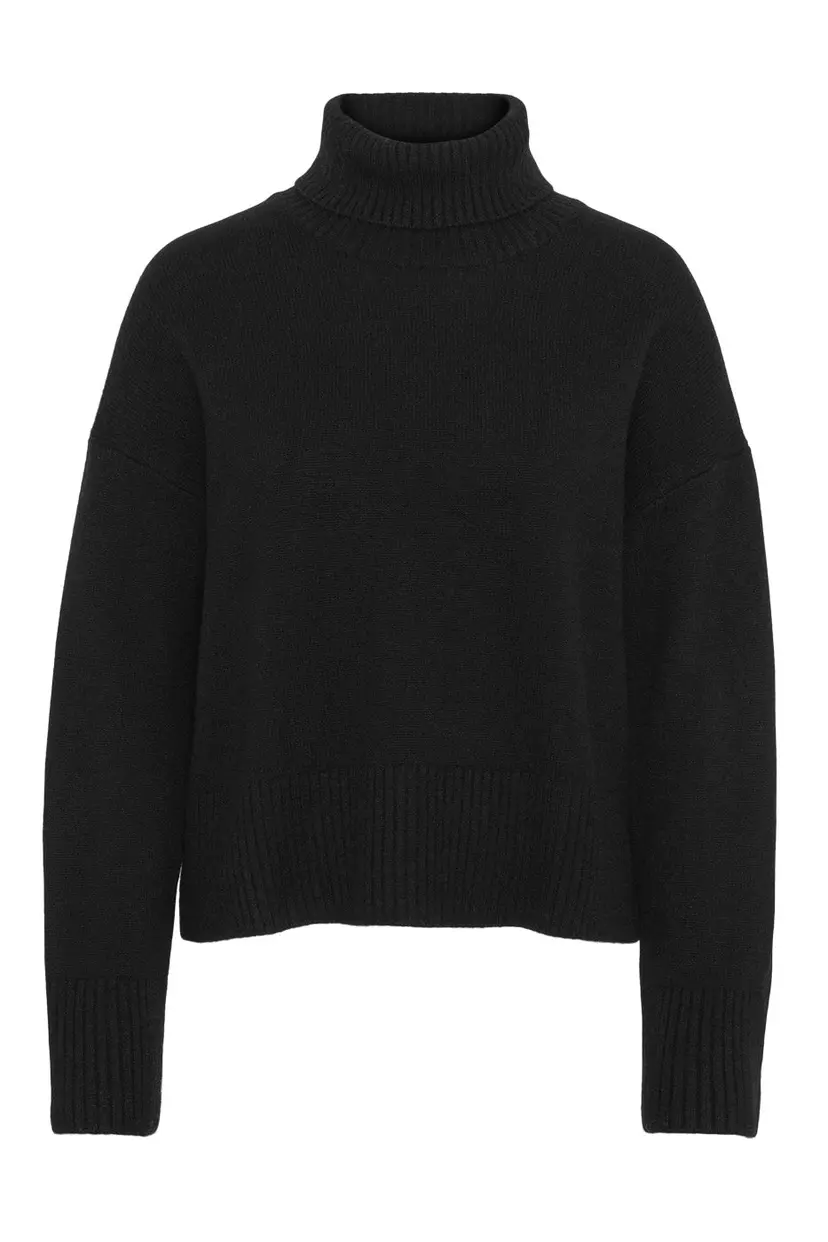 Love Lolina Megan Wool Turtleneck Black - XL