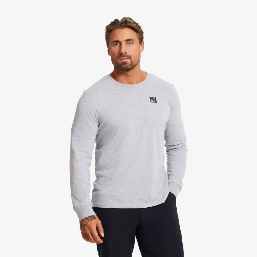 RevolutionRace Easy Long-sleeved T-shirt Herre Grey Melange