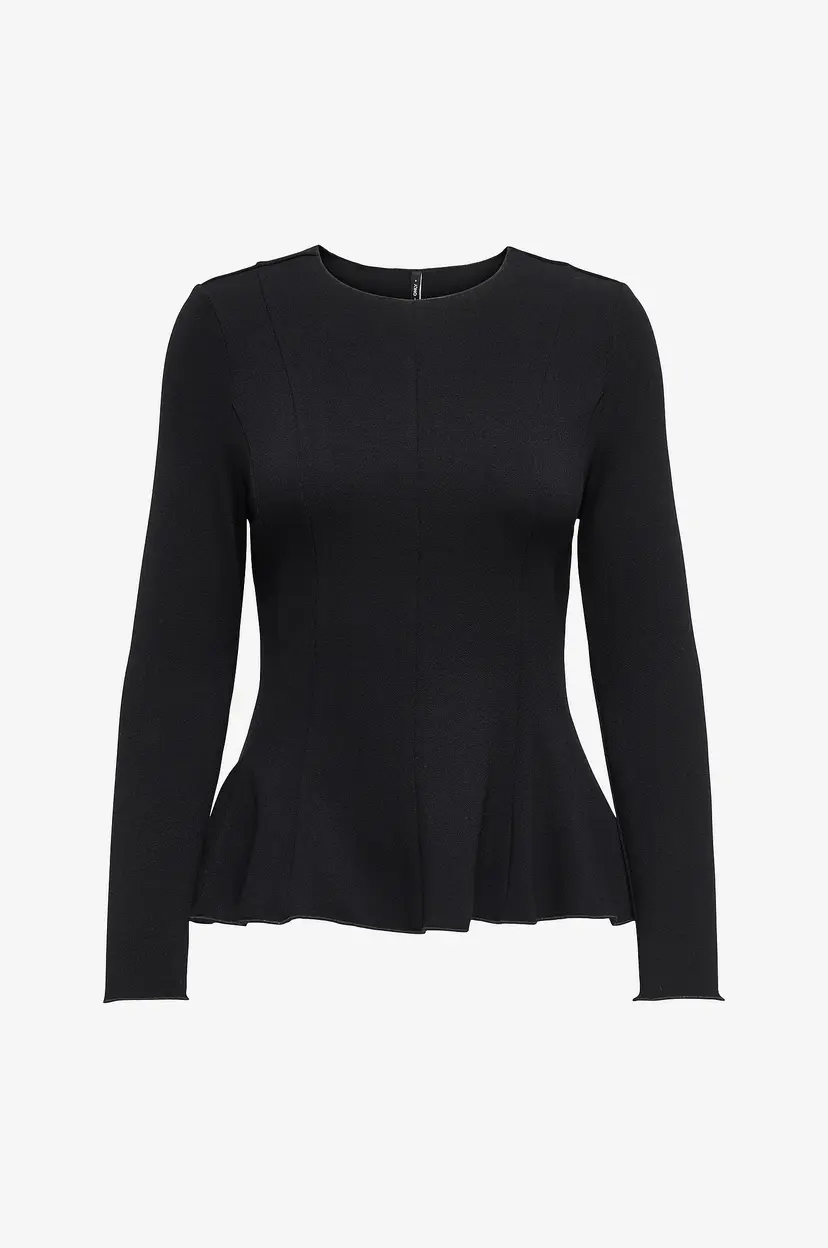 ONLY Topp onlKenya L/S Peplum Top Jrs - Svart