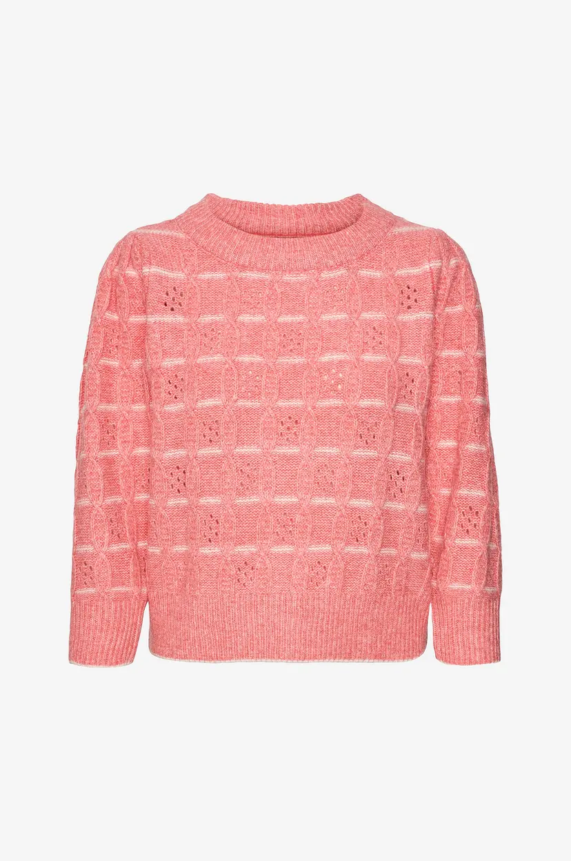 Vero Moda Genser vmNewleonor 3/4 O-neck Pullover - Rød