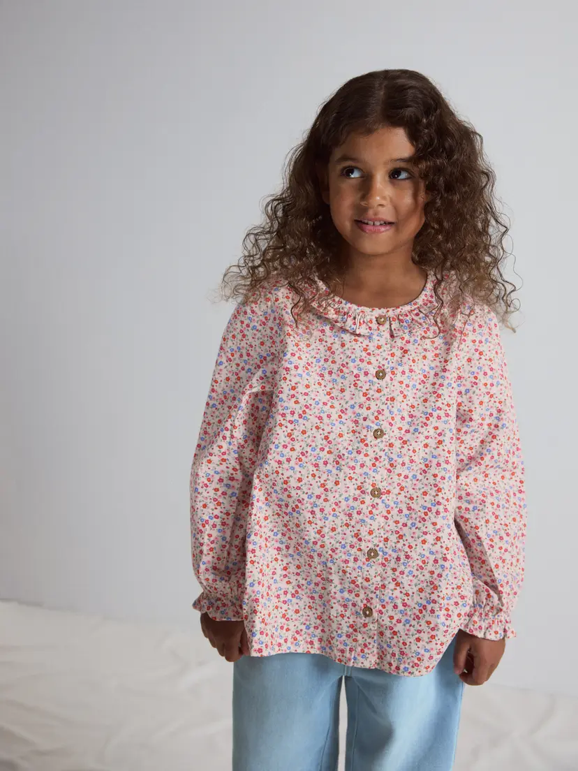 Polarn O. Pyret Langermet bluse blomstrete