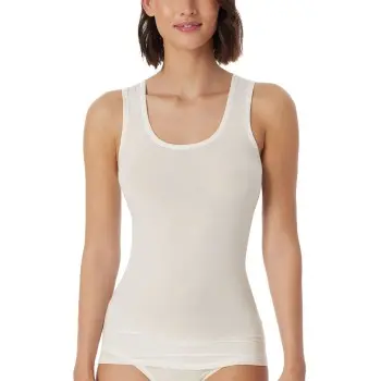 Schiesser Schiesser Personal Fit Tank Top Benhvit Medium Dame